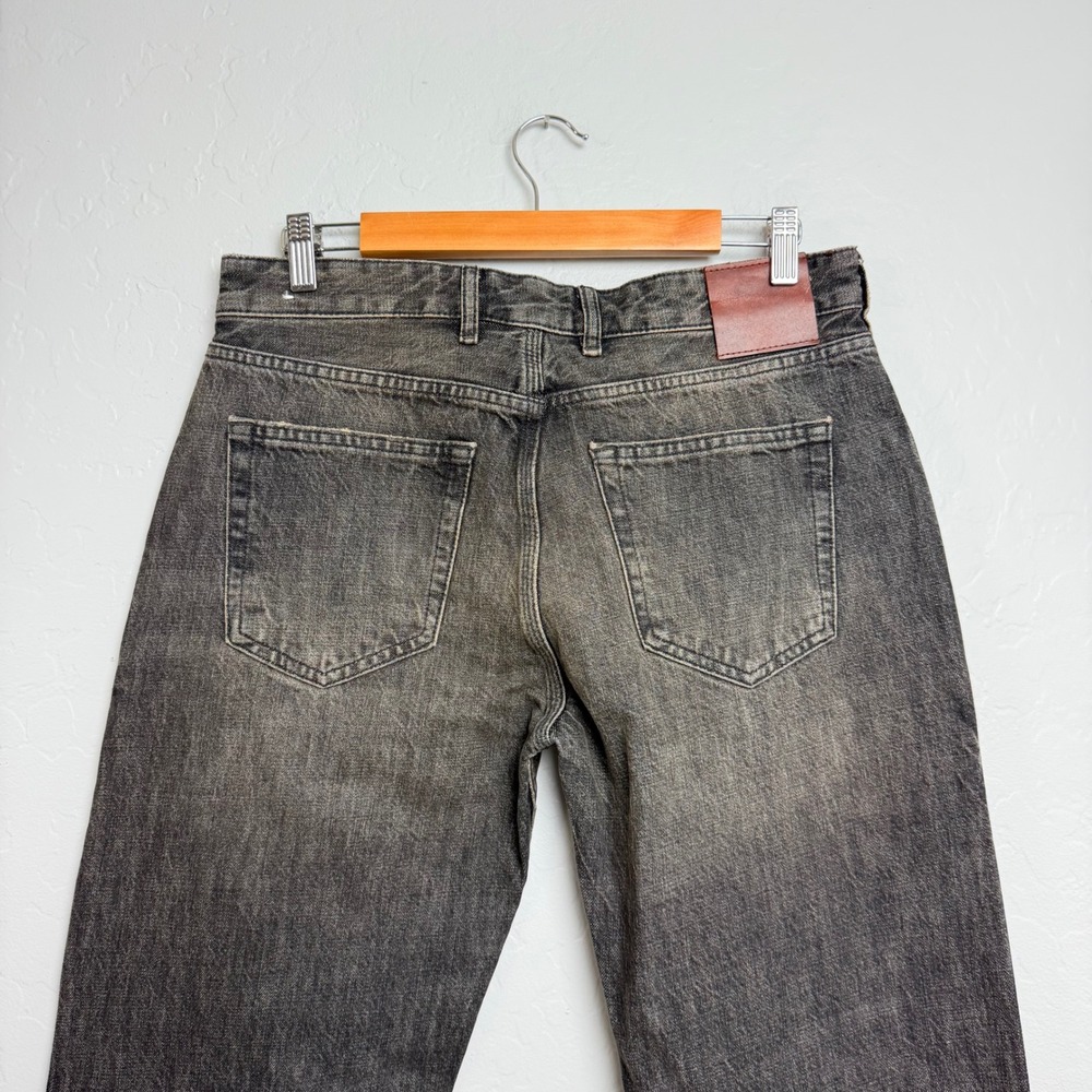 Zara‎ Women Faded Black High Waisted Wide Leg Jeans Size 30 Cotton Denim NWOT - Picture 3 of 8